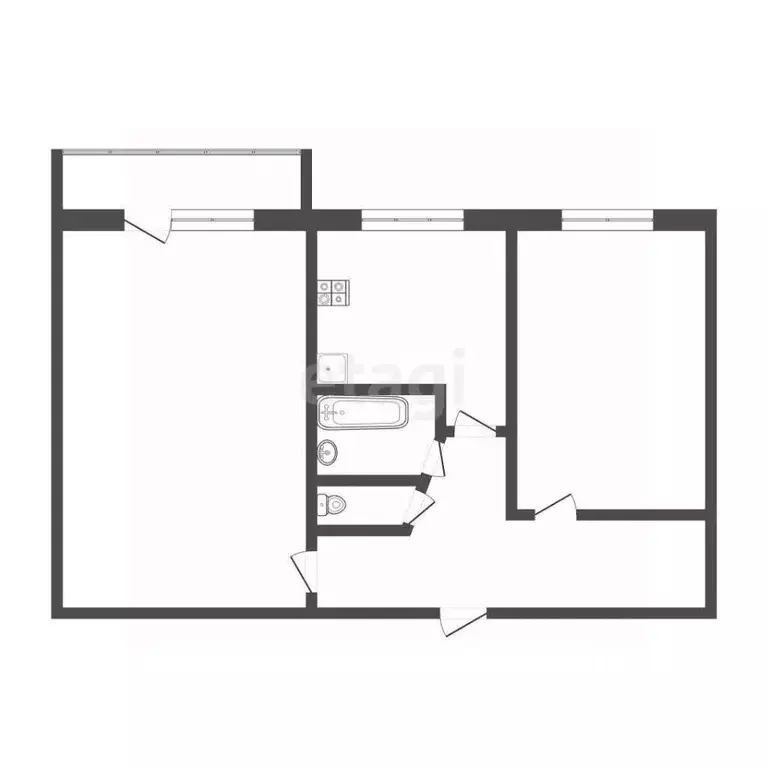 2-к кв. Иркутская область, Иркутск просп. Маршала Жукова, 82 (44.0 м) - Фото 2