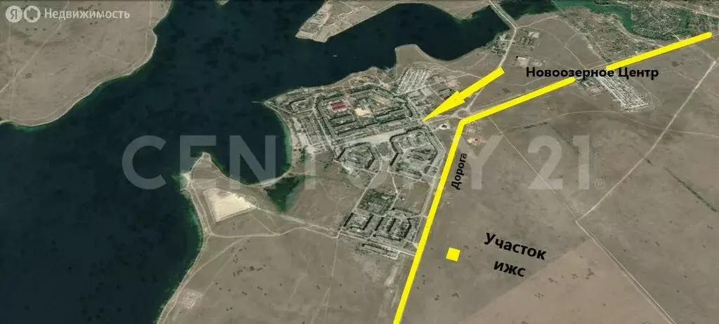 Участок в Новоозёрное, Курортная улица (5.2 м) - Фото 1