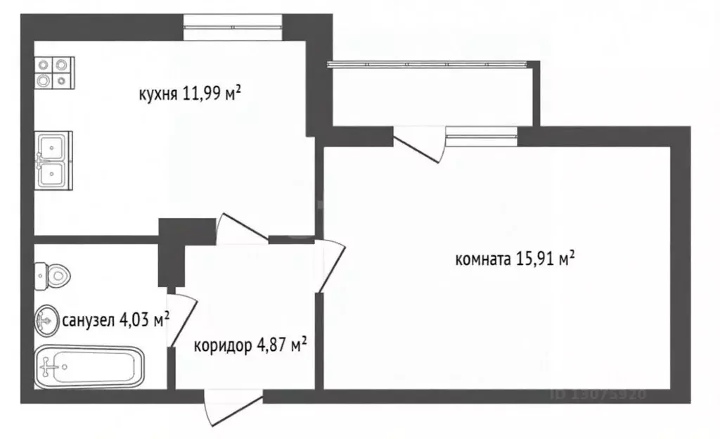 1-к кв. Ярославская область, Ярославль ул. Лескова, 42 (38.24 м) - Фото 1