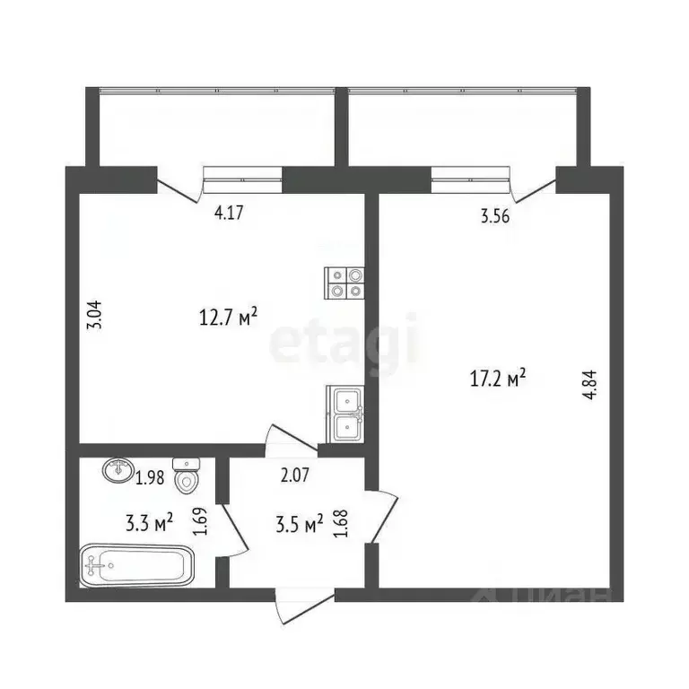 1-к кв. Архангельская область, Котлас просп. Мира, 12 (36.7 м) - Фото 1