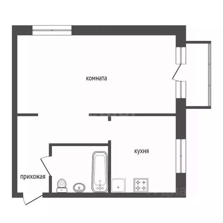 1-к кв. Красноярский край, Красноярск Зеленая Роща мкр, ул. ... - Фото 1