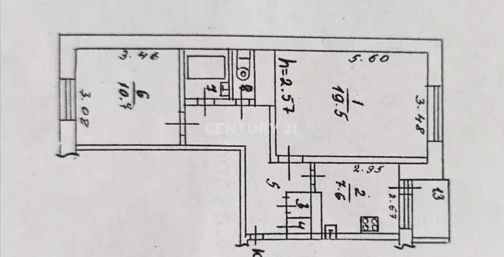 2-к кв. Тверская область, Тверь Сахаровское ш., 26 (55.0 м) - Фото 2
