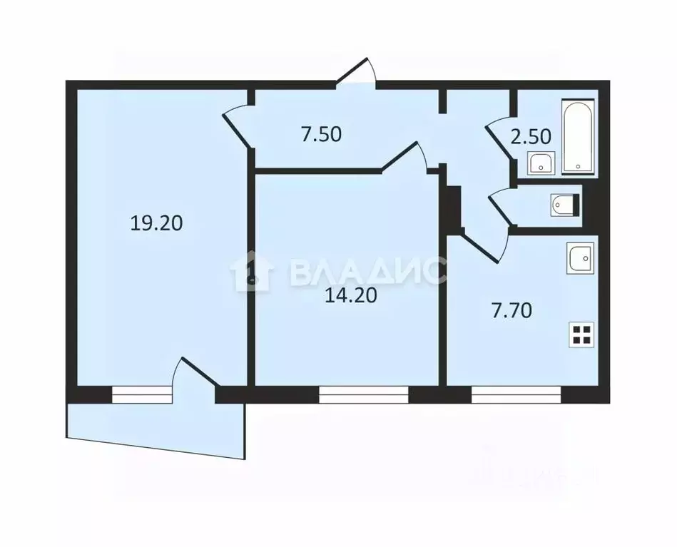 2-к кв. Владимирская область, Ковров Рабочая ул., 35 (52.5 м) - Фото 1