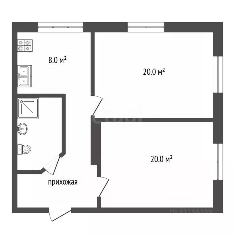 2-к кв. Мордовия, Саранск просп. Ленина, 1 (60.0 м) - Фото 1