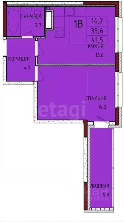 1-к кв. Тульская область, Тула городской округ, с. Осиновая Гора ул. ... - Фото 2