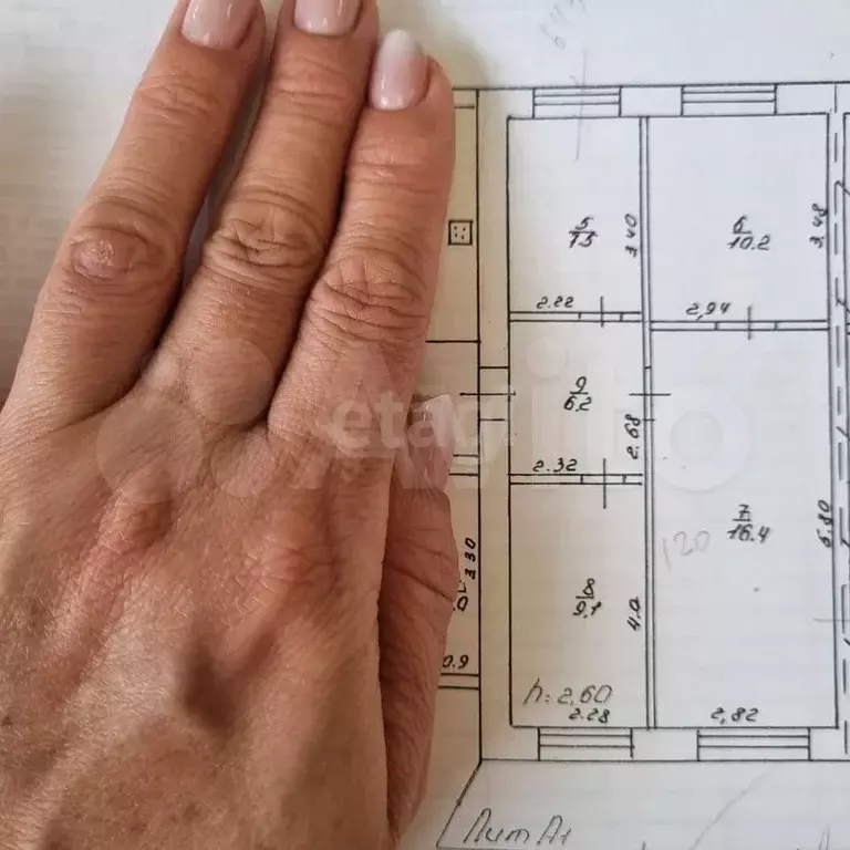 2-к. квартира, 64,7 м, 1/1 эт. - Фото 1