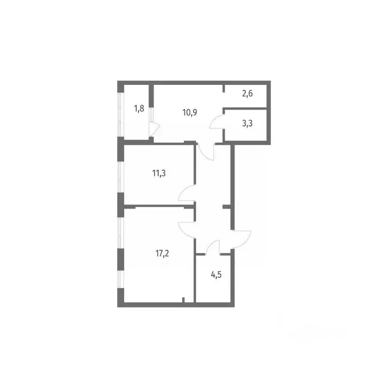 2-к кв. Калининградская область, Калининград пос. Лермонтовский, ул. ... - Фото 1