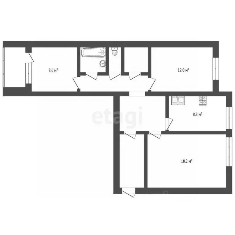 3-к кв. Ярославская область, Ярославль Советская ул., 57 (67.2 м) - Фото 2