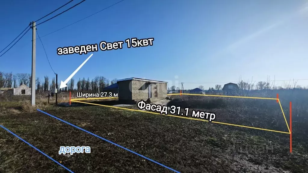 Участок в Краснодарский край, Анапа муниципальный округ, с. Юровка  ... - Фото 0