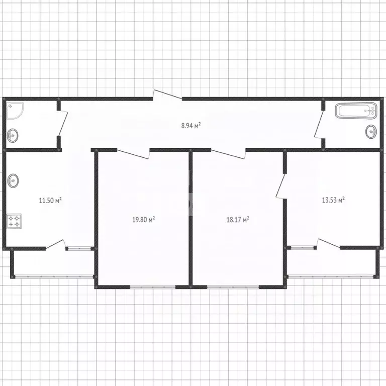 3-к кв. Липецкая область, Липецк ул. Артемова, 5 (90.8 м) - Фото 2