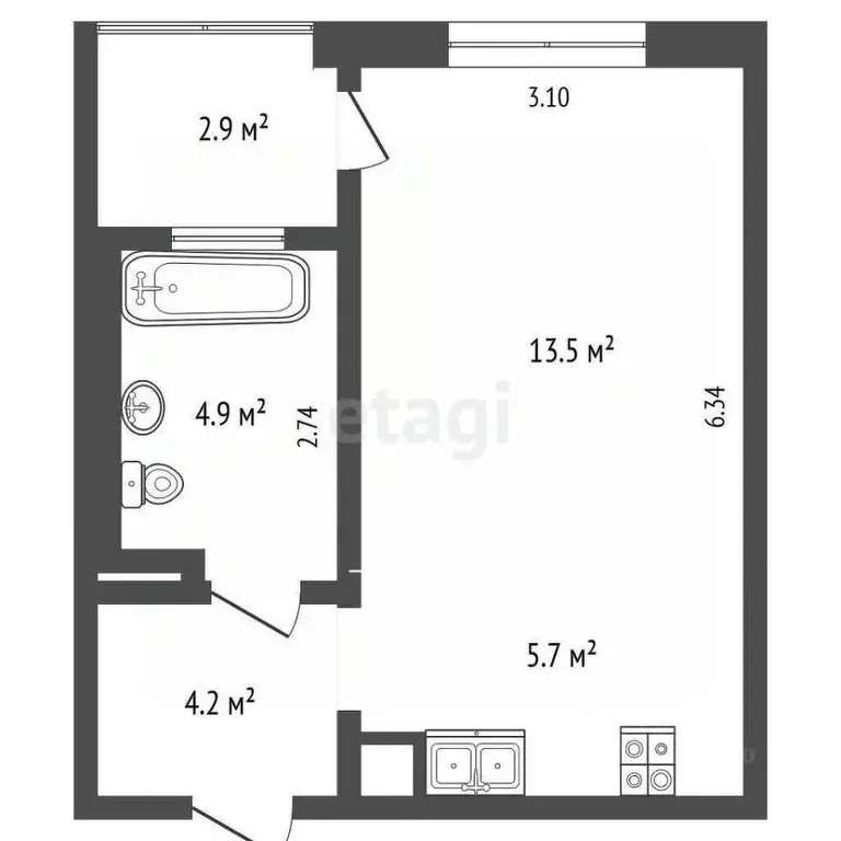 Студия Тюменская область, Тюменский муниципальный округ, с. Ембаево ... - Фото 2