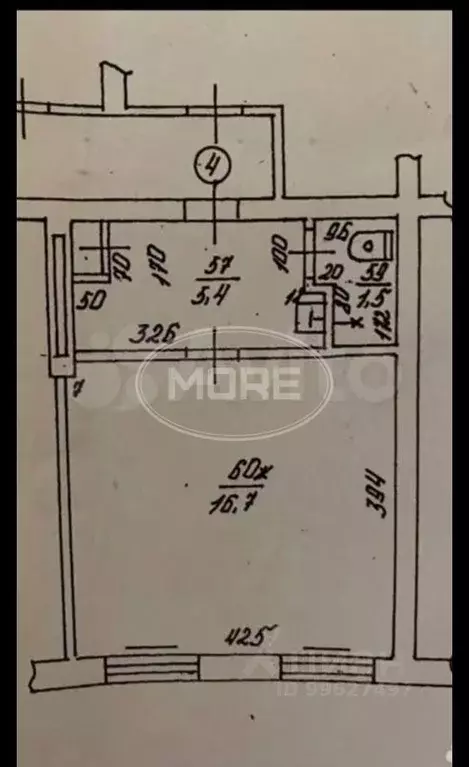 1-к кв. Калининградская область, Калининград Красная ул., 137 (23.6 м) - Фото 2