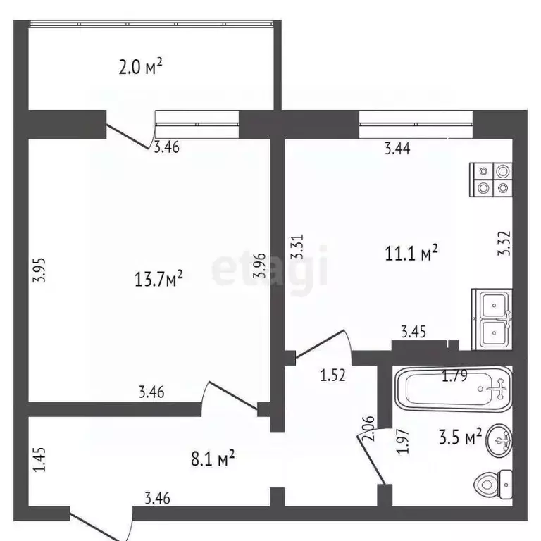 1-к кв. Мордовия, Саранск Солнечная ул., 3 (36.4 м) - Фото 2