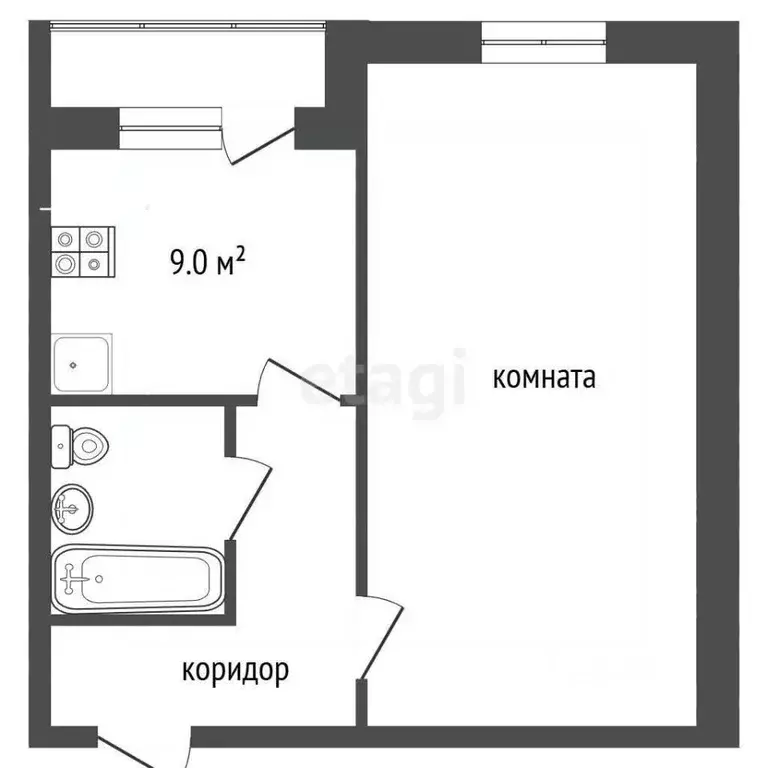 1-к кв. Ямало-Ненецкий АО, Муравленко ул. 70 лет Октября, 37 (37.4 м) - Фото 1