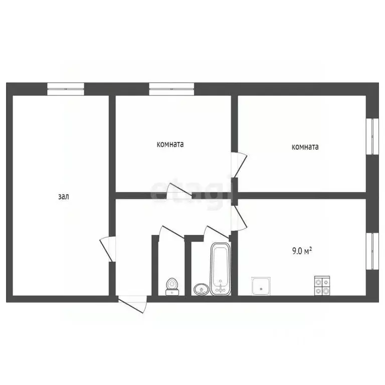 3-к кв. Ямало-Ненецкий АО, Ноябрьск ул. Ленина, 67 (65.0 м) - Фото 2