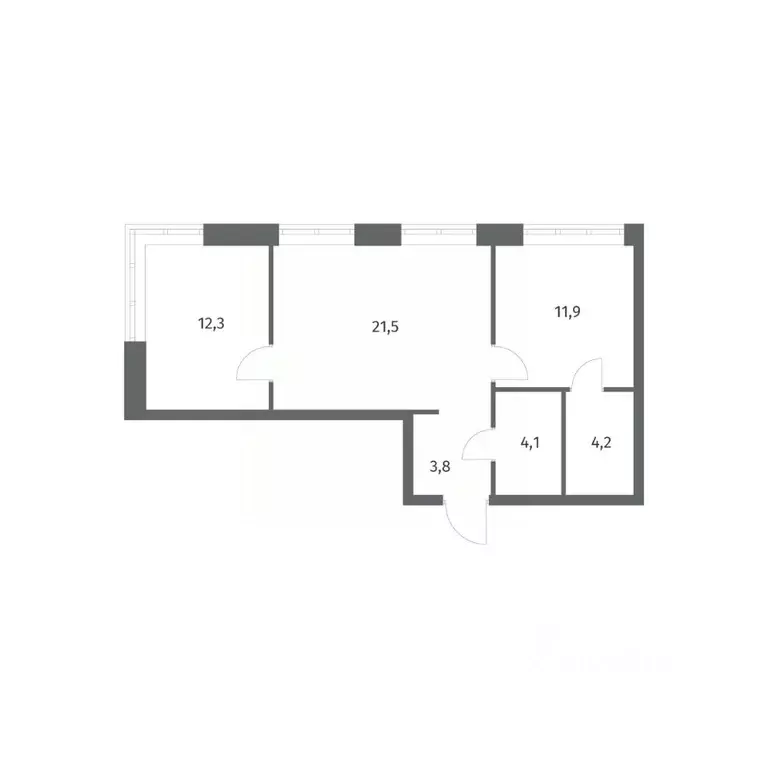 2-к кв. Ленинградская область, Ломоносовский район, Аннинское ... - Фото 1