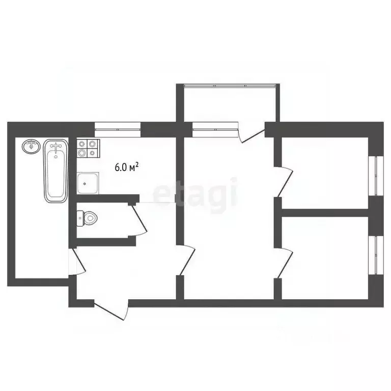 3-к кв. Владимирская область, Муром Коммунистическая ул., 40 (52.1 м) - Фото 0