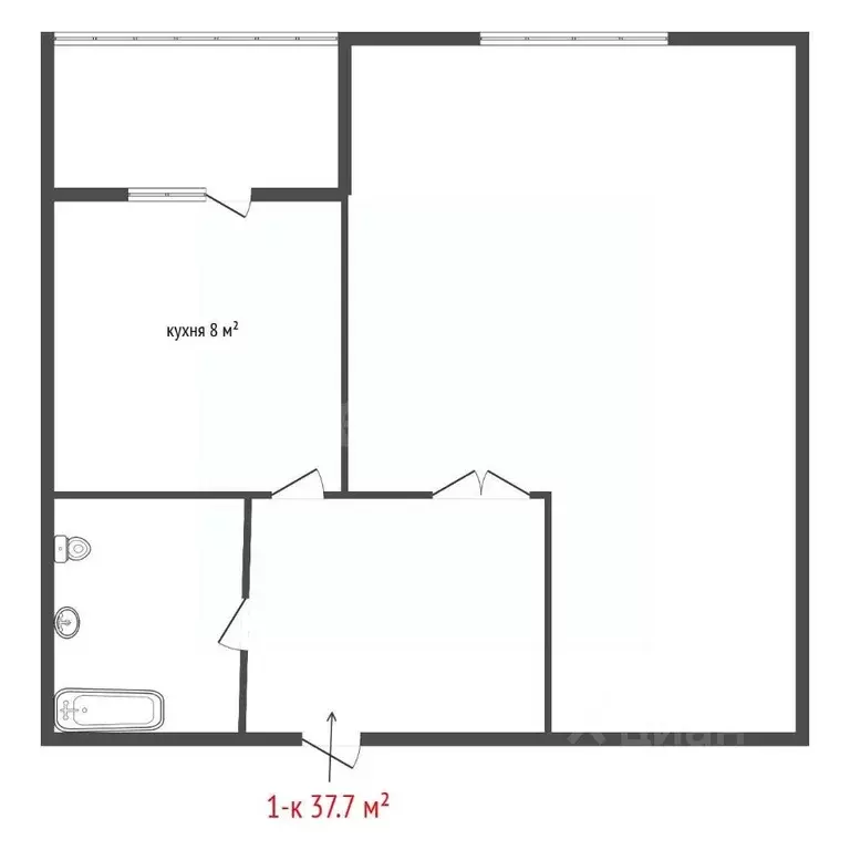 1-к кв. Свердловская область, Екатеринбург ул. Опалихинская, 44 (37.7 ... - Фото 2