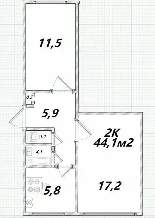 2-к кв. Нижегородская область, Нижний Новгород ул. Островского, 2 ... - Фото 2