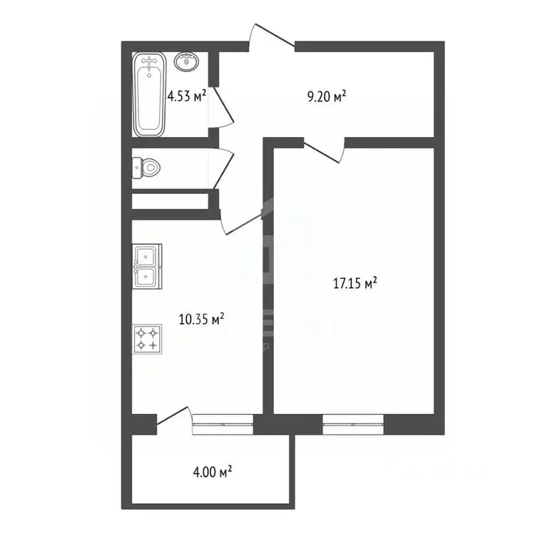 1-к кв. Санкт-Петербург Железноводская ул., 32 (41.1 м) - Фото 2