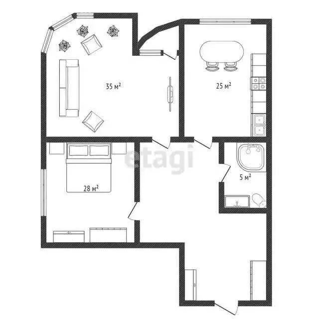 2-комнатная квартира: Махачкала, улица Манташева, 70 (109.2 м) - Фото 1