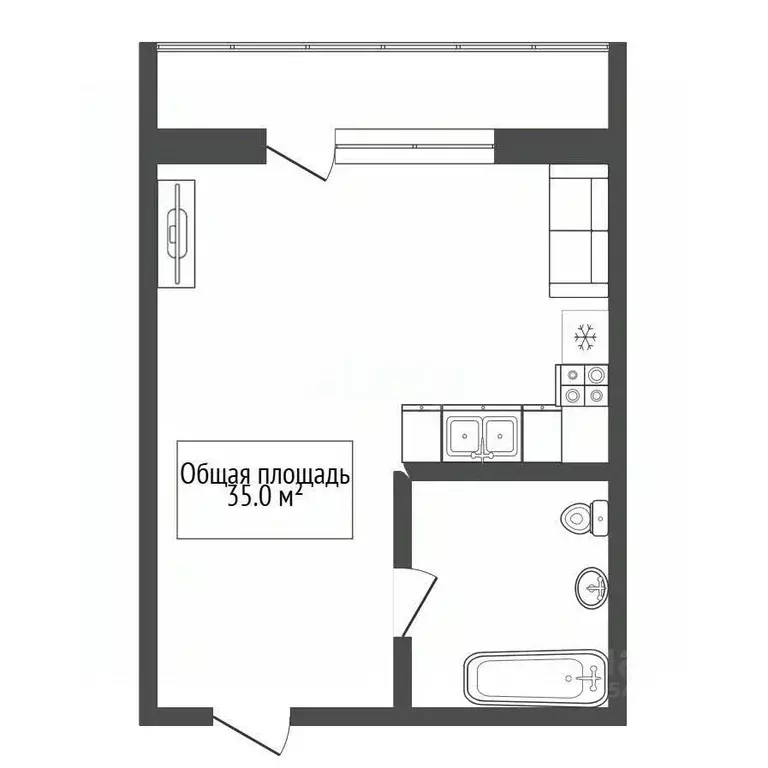 1-к кв. Новосибирская область, Новосибирск ул. Александра Чистякова, 8 ... - Фото 2