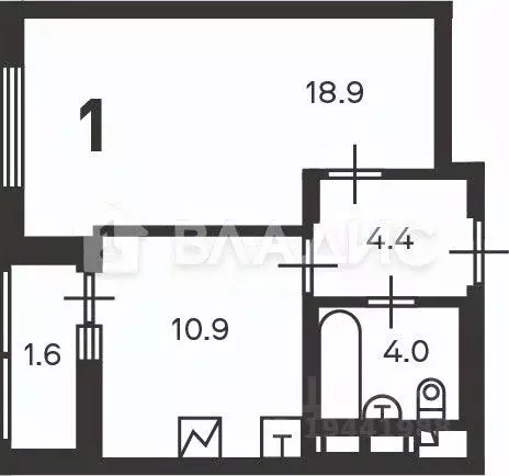 1-к кв. Москва Кусковская ул., 12/1 (38.6 м) - Фото 2