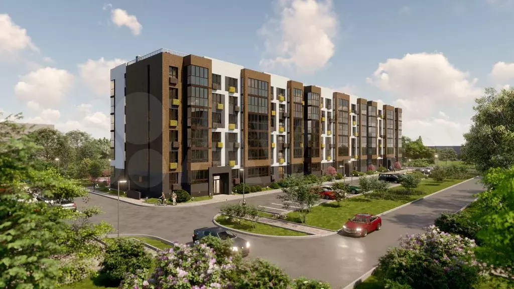 1-к. квартира, 43,9 м, 1/6 эт. - Фото 1