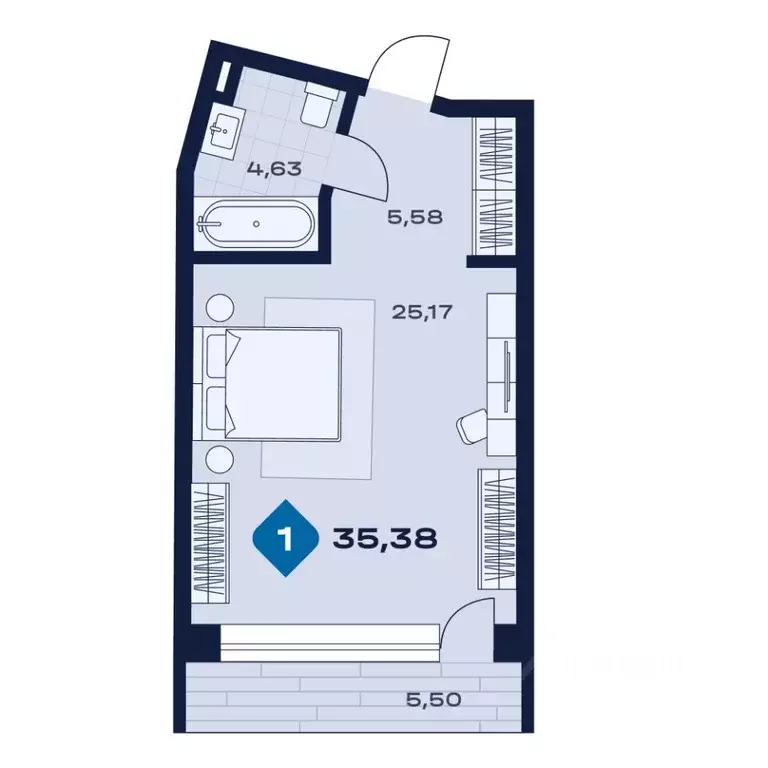 1-к кв. Свердловская область, Сысерть апарт-отель Панорама тер.,  ... - Фото 1