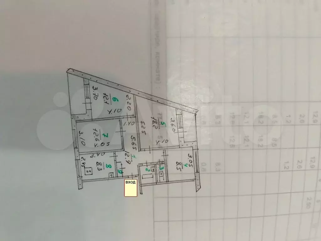 4-к. квартира, 77 м, 2/9 эт. - Фото 1