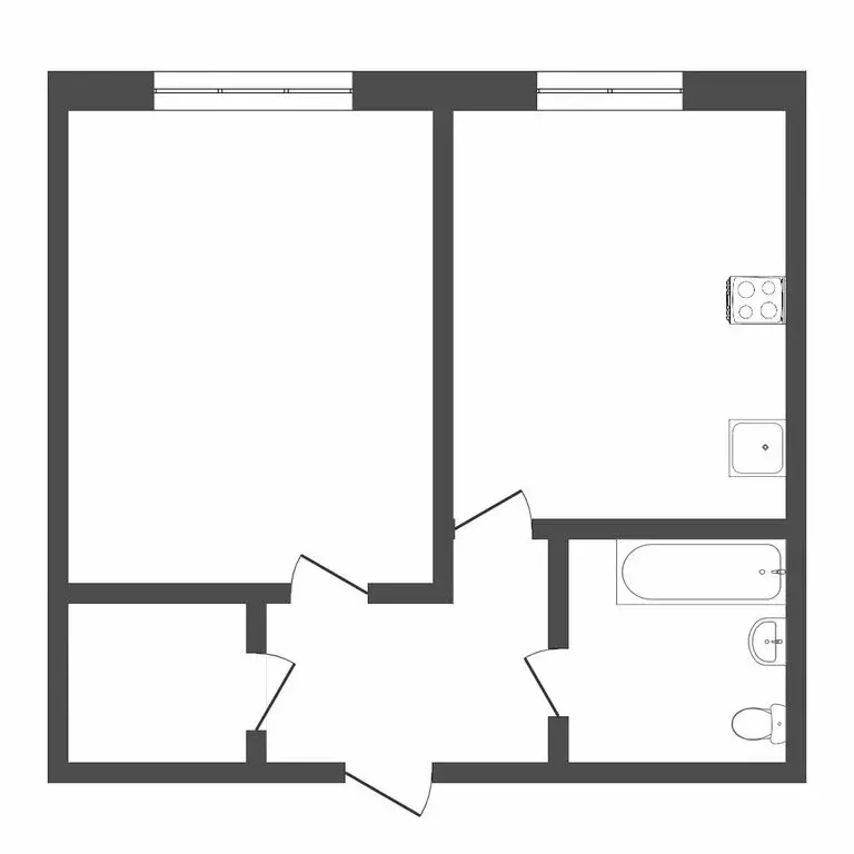 1-комнатная квартира: Тюмень, Газопромысловая улица, 2 (37.9 м) - Фото 1