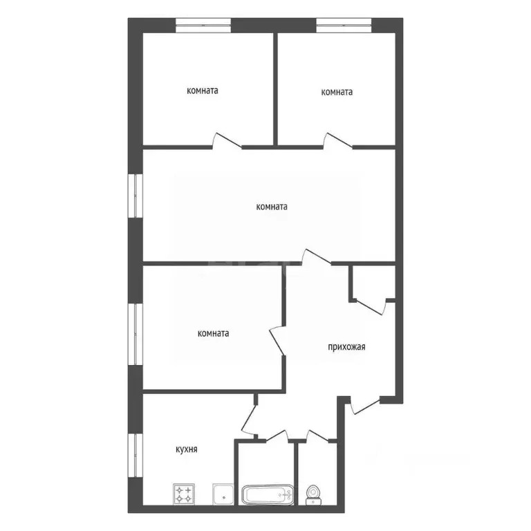 4-к кв. Красноярский край, Красноярск ул. Крупской, 10а (63.5 м) - Фото 1