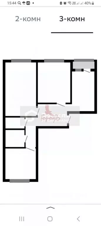 3-к кв. Орловская область, Орел ул. Гайдара, 40 (63.3 м) - Фото 1