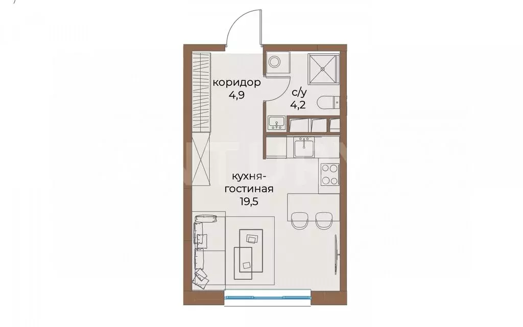 Квартира-студия: Москва, жилой комплекс Остров, 5-й квартал, 8 (28.5 ... - Фото 1