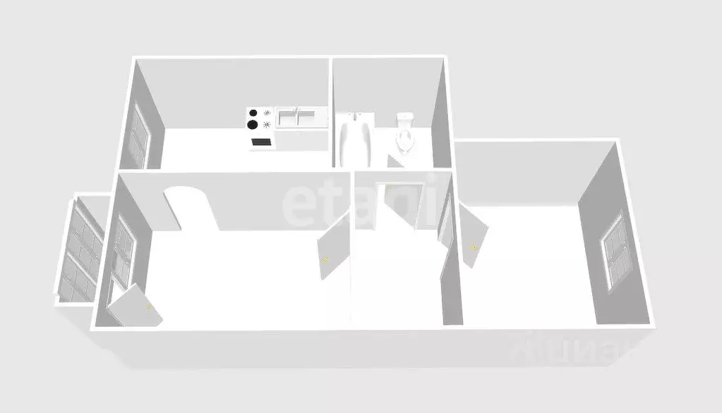 2-к кв. Сахалинская область, Южно-Сахалинск просп. Мира, 235 (47.0 м) - Фото 2