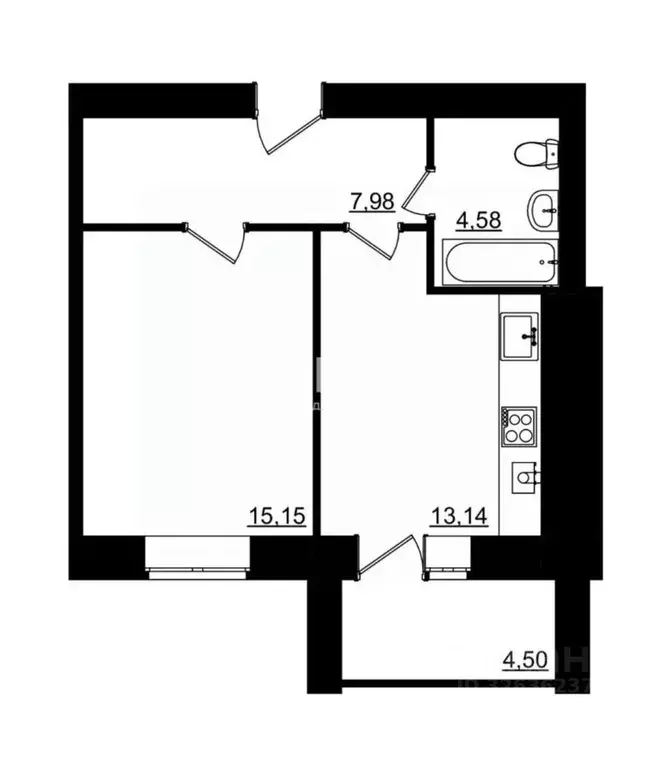 1-к кв. Костромская область, Кострома Малышково мкр, ул. Суслова, 4Б ... - Фото 2