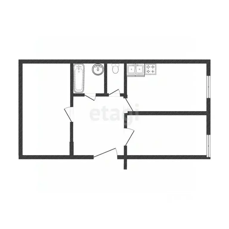 2-к кв. Иркутская область, Иркутск ул. Баумана, 231 (50.1 м) - Фото 2