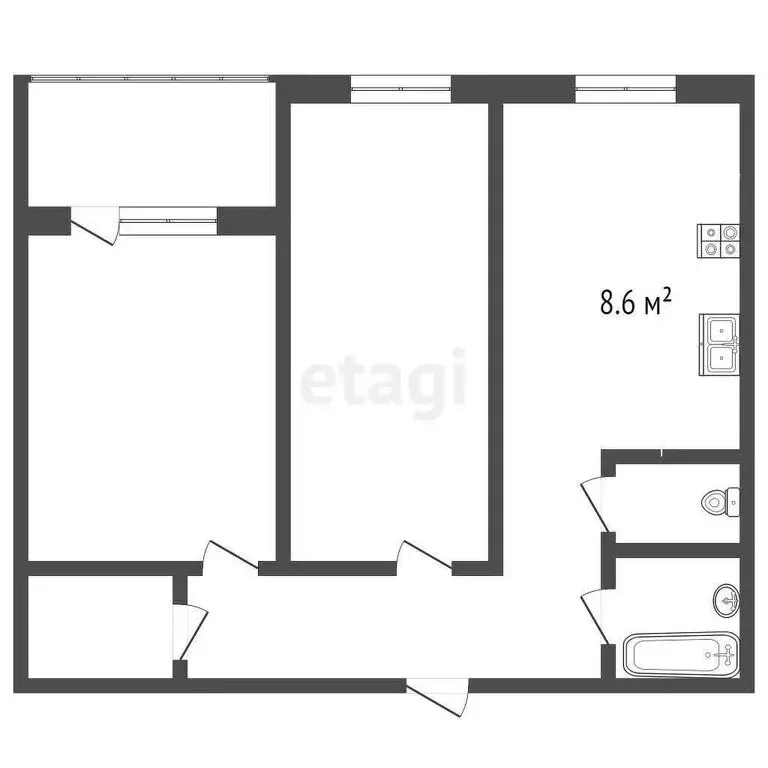2-комнатная квартира: Ижевск, Пушкинская улица, 157 (50.9 м) - Фото 0