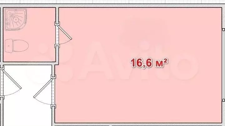Квартира-студия, 16,7 м, 1/9 эт. - Фото 0