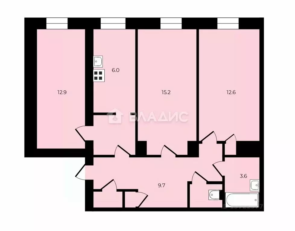 3-к кв. Нижегородская область, Нижний Новгород ул. Октябрьской ... - Фото 2
