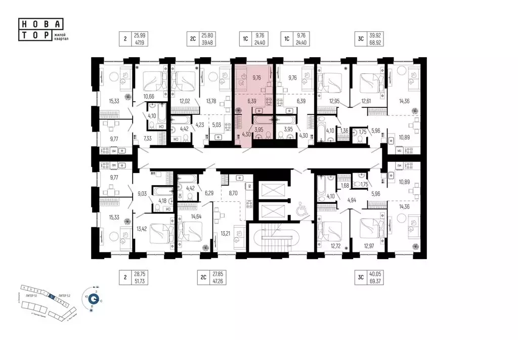 1-комнатная квартира: Республика Башкортостан, Уфа (24.4 м) - Фото 1