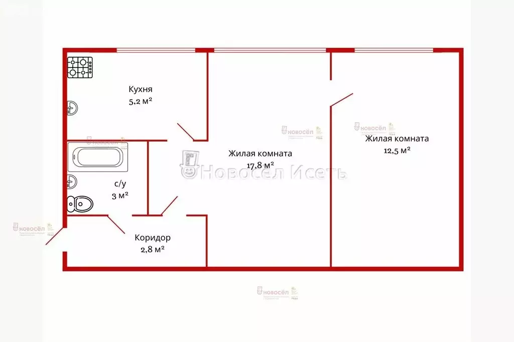 2-комнатная квартира: Екатеринбург, улица Чапаева, 55 (44 м) - Фото 0