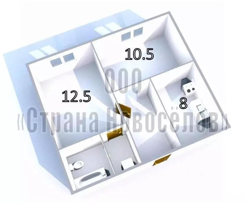 2-к кв. Мордовия, Рузаевка пос. Химмаш, ул. Тухачевского, 6 (36.9 м) - Фото 2