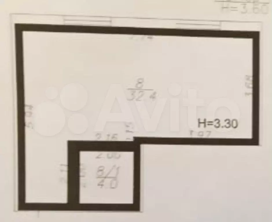1-к. квартира, 36 м, 1/4 эт. - Фото 0