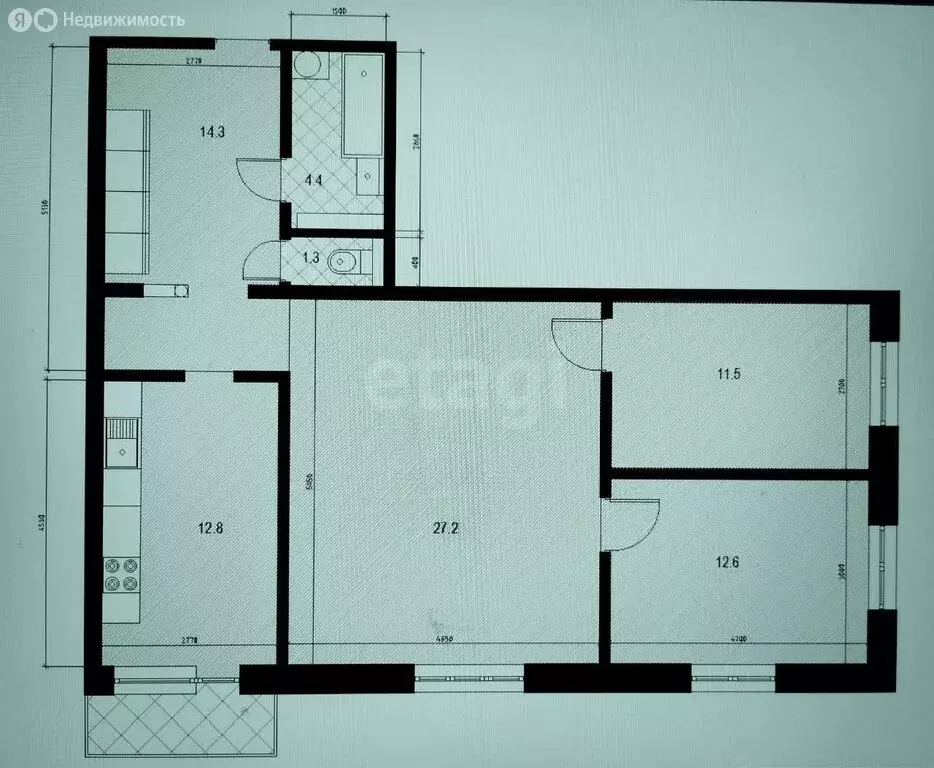 3-комнатная квартира: посёлок городского типа Селижарово, Советский ... - Фото 1