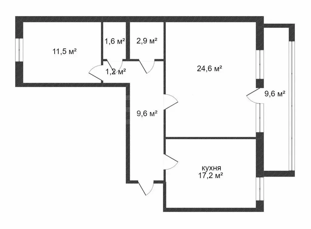 2-комнатная квартира: Тюмень, Солнечный проезд, 8к2 (69.4 м) - Фото 1