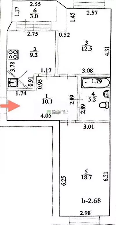 2-к кв. Башкортостан, Уфа ул. Ахметова, 273 (58.8 м) - Фото 1