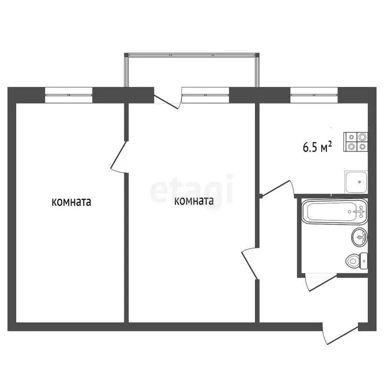2-комнатная квартира: Серпухов, Советская улица, 61/10 (45.2 м) - Фото 0