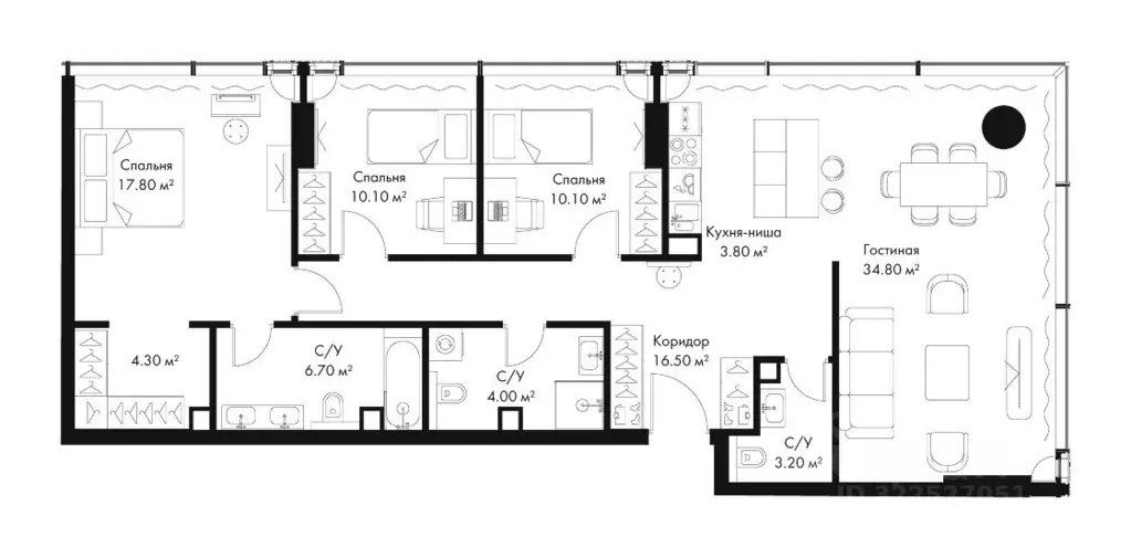 3-к кв. Москва ул. 3-я Ямского Поля, 9к6 (113.0 м) - Фото 2