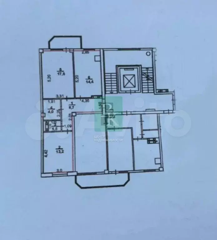 2-к. квартира, 58,8 м, 4/9 эт. - Фото 0